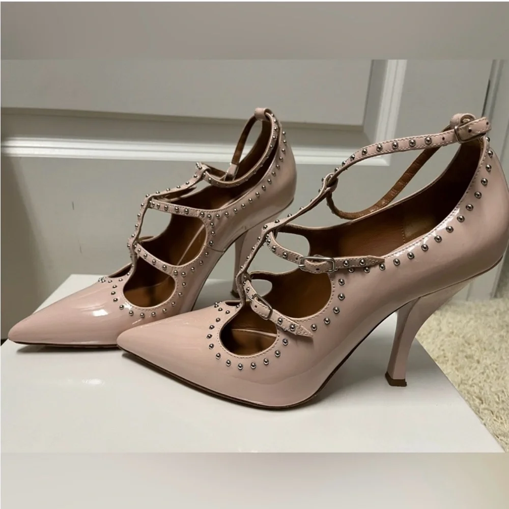 Givenchy Nude Pink Patent-Leather Heels Excellent Condition - Picture 3 of 12